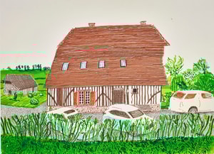 David Hockney - In Front of House Looking South