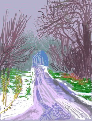 David Hockney - January 4, The Arrival of Spring in Woldgate, East Yorkshire