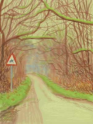 David Hockney - March 14th, The Arrival of Spring in Woldgate, East Yorkshire