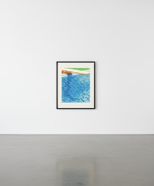 David Hockney - Pool Made with Paper and Blue Ink for Book of Paper Pools