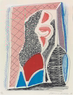 David Hockney - Red, Blue and Wicker