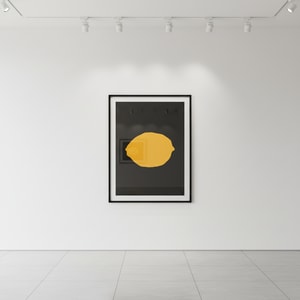 Donald Sultan - Yellow Lemon on Black