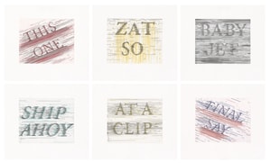 Ed Ruscha - This One, Zat So, Baby Jet, Ship Ahoy, At A Clip, and Final Say (six prints)