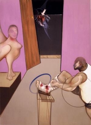 Francis Bacon - Oedipe et Le Sphinx d'après Ingres , after Oedipus and the Sphinx after Ingres 1983
