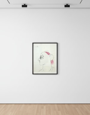 George Condo - Profile With Pink Hair
