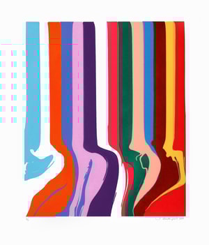 Ian Davenport - De-da-de (White)