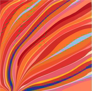 Ian Davenport - Red and Orange Flow