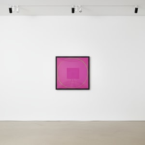 Ian Davenport - Untitled Circle Painting: Magenta/Green/Magenta