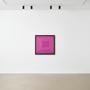 Ian Davenport - Untitled Circle Painting: Pink/Green/Pink