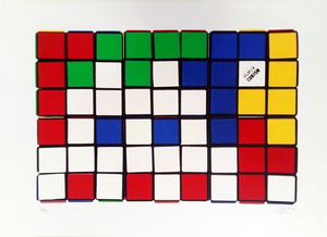 Invader - 6 Cubes  (Blue/Yellow)