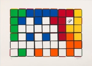 Invader - 6 Cubes  (Red/Yellow)