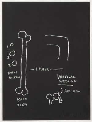 Jean-Michel Basquiat - Femur, from Anatomy