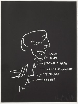 Jean-Michel Basquiat - Thyroid, from Anatomy