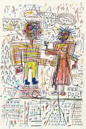 Jean-Michel Basquiat - Untitled 3, from The Figure Portfolio