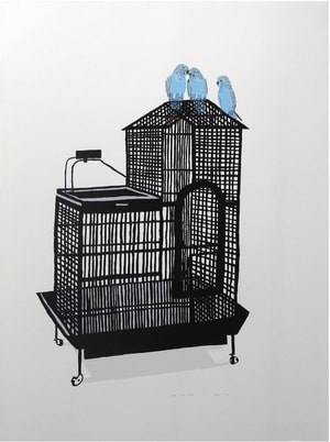 Jonas Wood - Birdcage XX