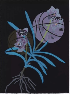 Jonas Wood - Double Basketball Orchid 2 (state III)