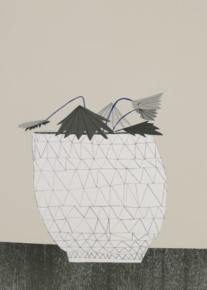 Jonas Wood - Untitled (black and grey)