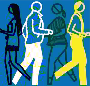 Julian Opie - Teresa John Amy Tim