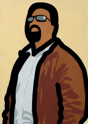 Julian Opie - Tourist With Beard