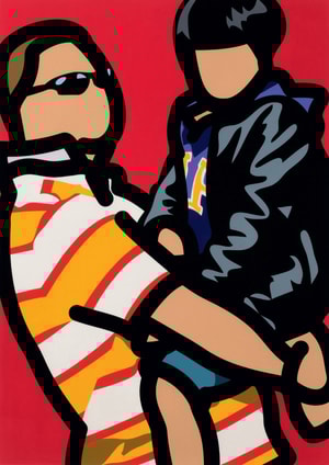 Julian Opie - Tourist With Child