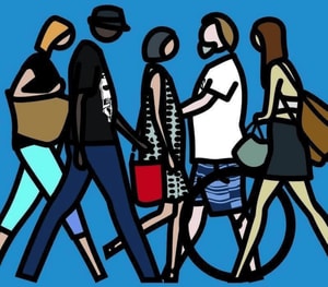 Julian Opie - Walking in Melbourne