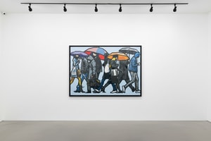 Julian Opie - Walking In The Rain, London