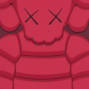 KAWS - WHAT PARTY (Strawberry Red)