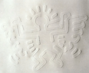Keith Haring - Angel, from White Icons (Littmann PP. 173)