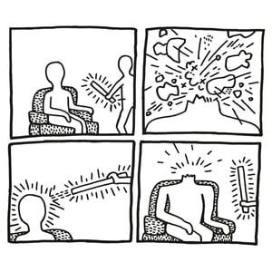 Keith Haring - Blueprint Drawing 14 (Littmann PP. 182)