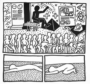 Keith Haring - Blueprint Drawing 15 (Littmann PP. 182)