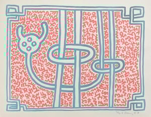 Keith Haring - Chocolate Buddha (pink)
