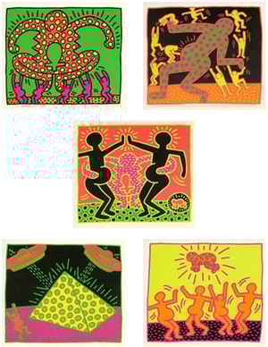 Keith Haring - Fertility 1-5 (Littmann PP. 30 - 33)