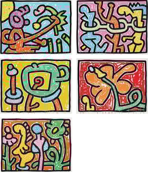 Keith Haring - Flowers Full Portfolio