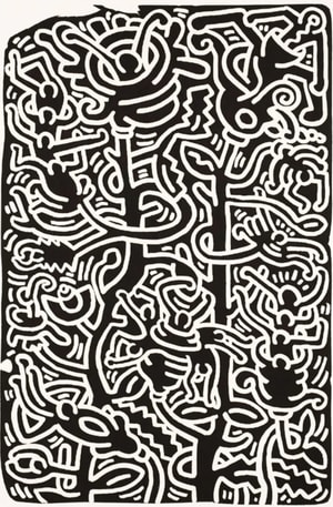 Keith Haring - Stones 4 (Littmann PP. 127)