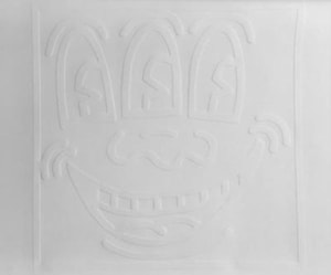 Keith Haring - Three Eyed Monster, from White Icons (Littmann PP. 173)