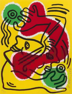 Keith Haring - Untitled (4 United Nations International Volunteer Day) (Littmann PP. 93)