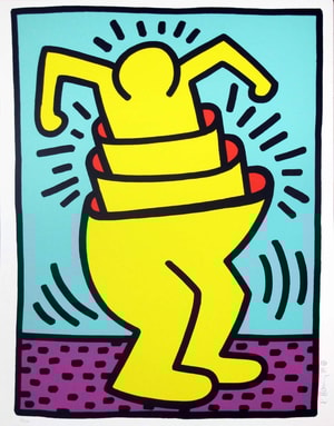 Keith Haring - Untitled (Cup Man) (Littmann PP. 116-117)
