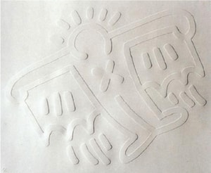 Keith Haring - X-Man, from White Icons (Littmann PP. 173)