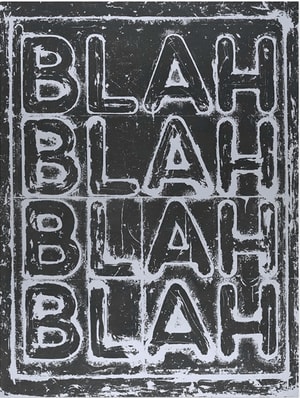 Mel Bochner - Blah Blah Blah (inverse)