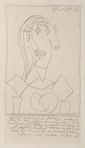 Pablo Picasso - Buste de Femme (Dora Maar) State I (Bloch 308)