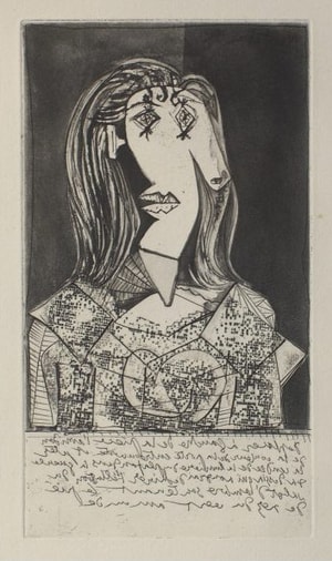 Pablo Picasso - Buste de Femme (Dora Maar) State IX (Bloch 308)