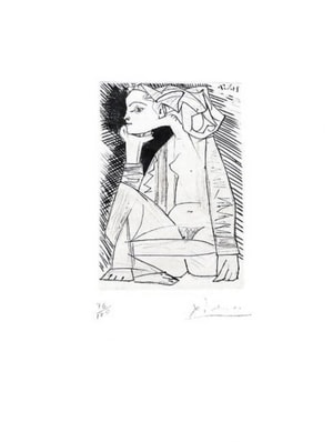 Pablo Picasso - Femme Assise en Tailleur