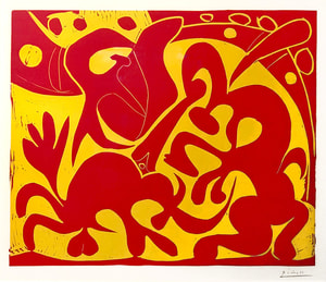 Pablo Picasso - La Pique en Rouge et Jaune (The Bullfight in Red and Yellow)