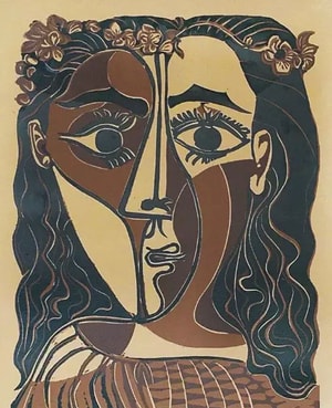 Pablo Picasso - Petite Tête de Femme Couronnée