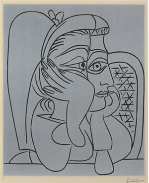 Pablo Picasso - Portrait de Jacqueline Accoudée