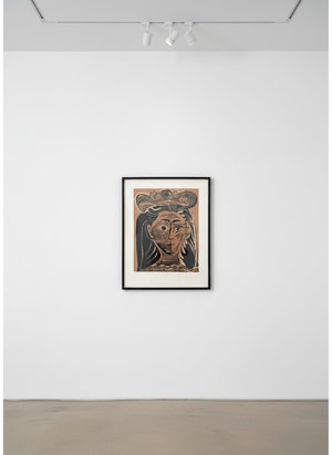 Pablo Picasso - Portrait de Jacqueline Au Chapeau De Paille Fleuri