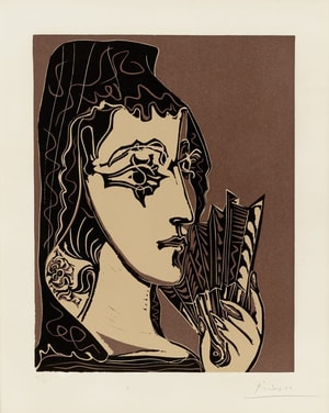 Pablo Picasso - Portrait de Jacqueline en Carmen (L'Espagnole)