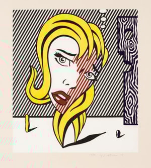 Roy Lichtenstein - Blonde , from the Surrealist Series (C. 153)