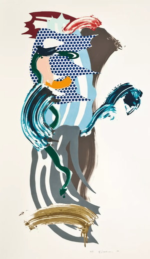 Roy Lichtenstein - Blue Face , from Brushstroke Figure Series (C. 226)