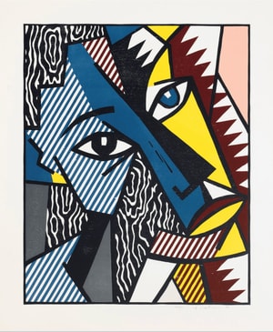 Roy Lichtenstein - Head (C. 177), from Expressionist Woodcut Series